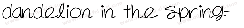 dandelion in the spring字体转换